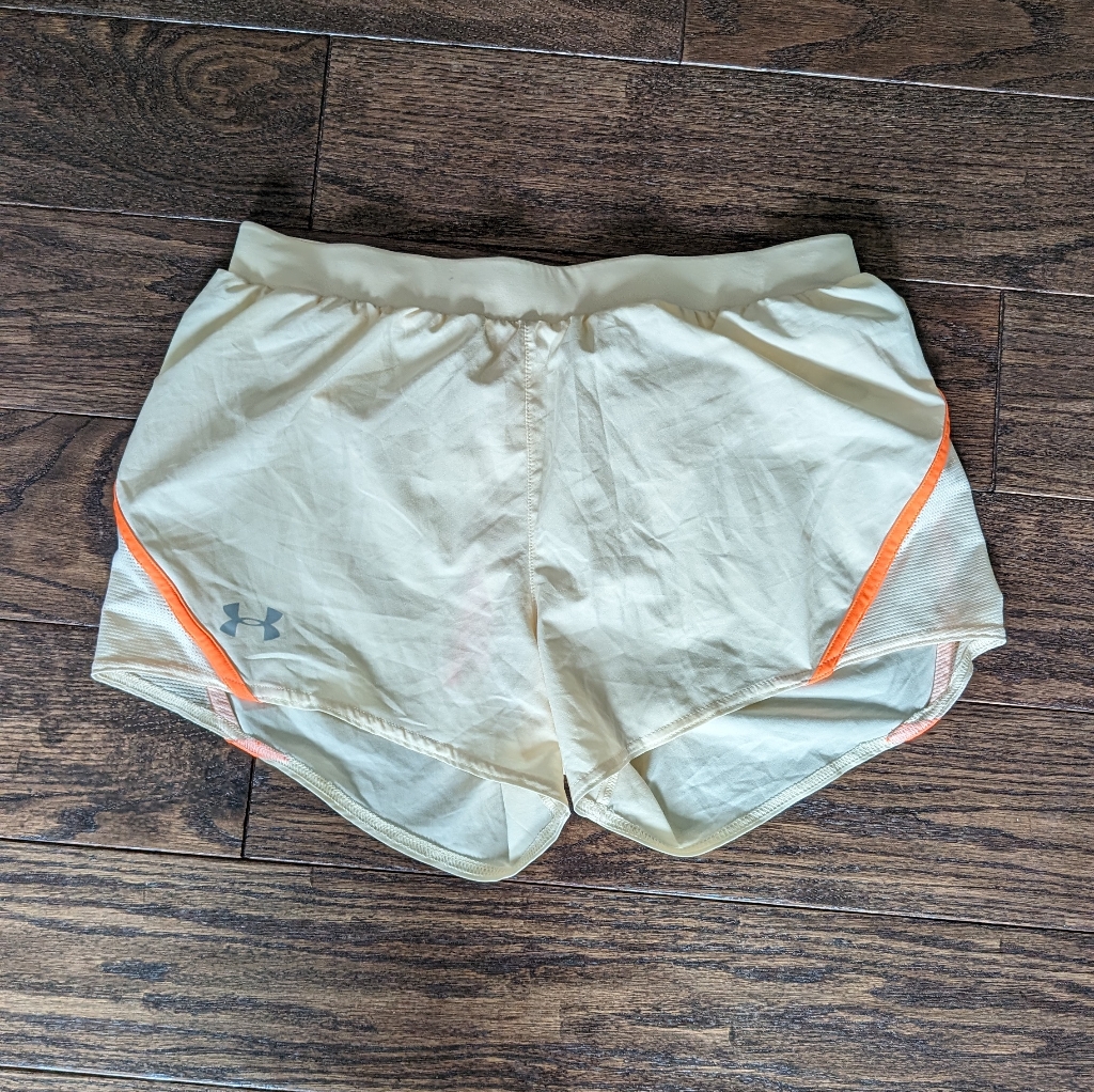 Under Armour Running Shorts Yellow And Orange